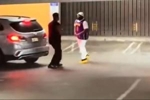 场下也很激烈！赛后国王球迷与湖人球迷停车场内进行1V1武士单挑